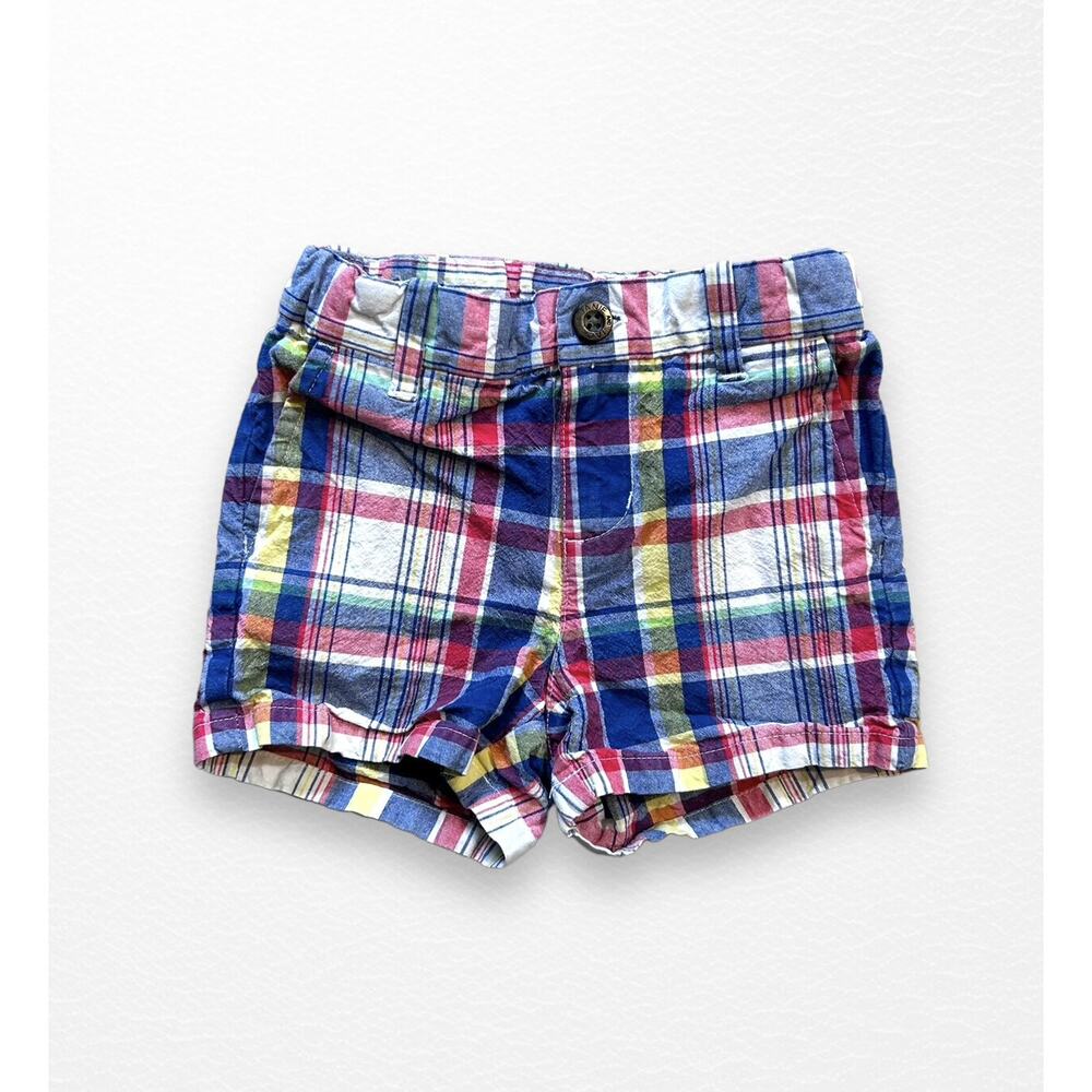 Janie and Jack Adjustable Waist Madras Shorts, Size 2T